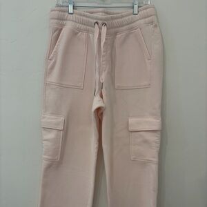 Calvin Klein Performance Pink Fleece Cargo Joggers Size Large